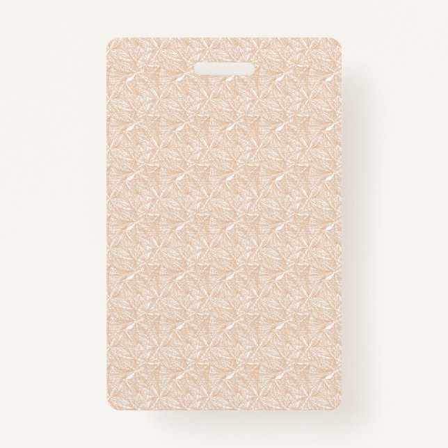 Tarjeta De Identificación Una alfombra marrón con un motivo intrincado yace  (Reverso)