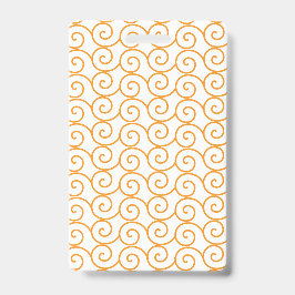 Tarjeta De Identificación Una alfombra marrón y naranja con un patrón repeti