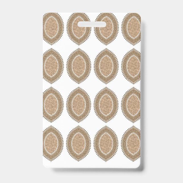 Tarjeta De Identificación Una alfombra rectangular con un motivo geométrico  (Front)