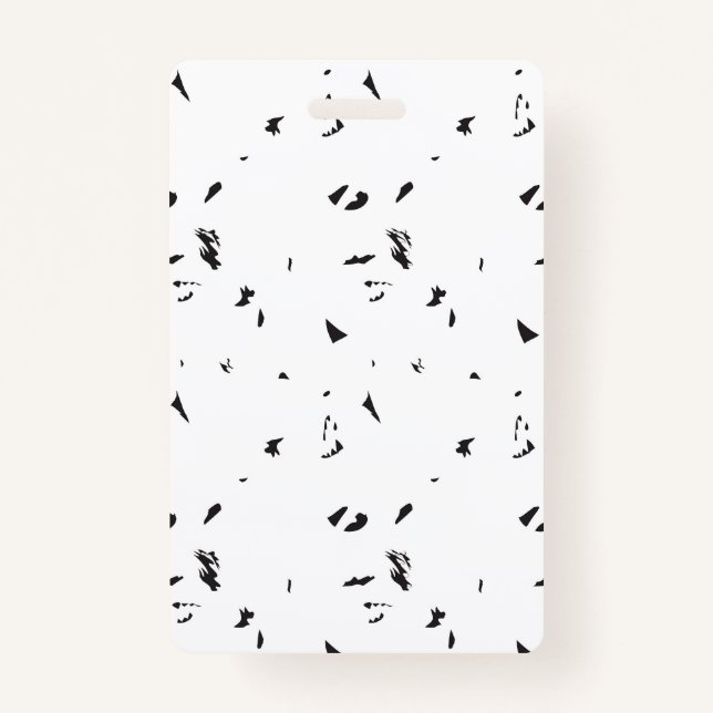 Tarjeta De Identificación una foto en blanco y negro de un rebaño de aves (Anverso)