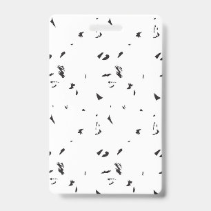 Tarjeta De Identificación una foto en blanco y negro de una bandada de pájar
