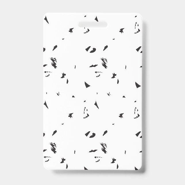 Tarjeta De Identificación una foto en blanco y negro de una bandada de pájar (Parte frontal)