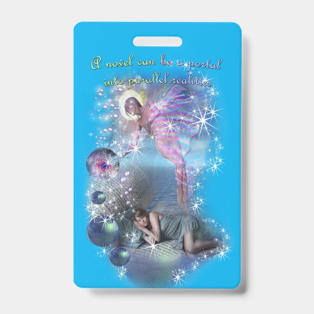 Tarjeta De Identificación Una novela puede ser un portal para las realidades (Parte frontal)