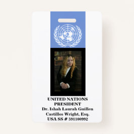 TARJETA DE IDENTIFICACIÓN #UNITEDNATIONS