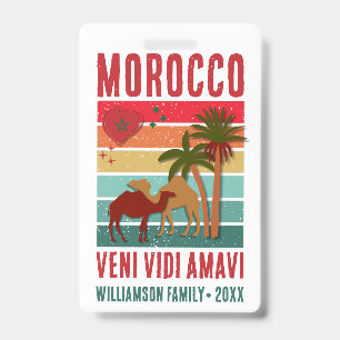 Tarjeta De Identificación Vacaciones de Reunión Familiar Grupo de Viaje a Ma
