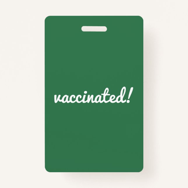 Tarjeta De Identificación Vacunado | Coronavirus Covid Pro Vaccine Green (Anverso)