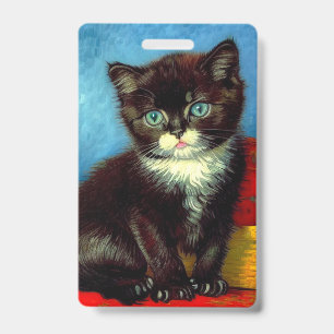 Tarjeta De Identificación Van Gogh Tuxedo Cat