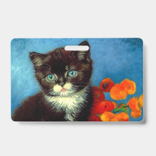 Tarjeta De Identificación Van Gogh Tuxedo Cat