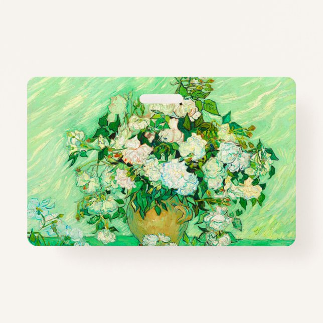 Tarjeta De Identificación Van Gogh White Roses (Anverso)