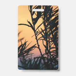 Tarjeta De Identificación Vegetación al atardecer