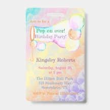 Ven a la fiesta de cumpleaños de niños Burbujas 