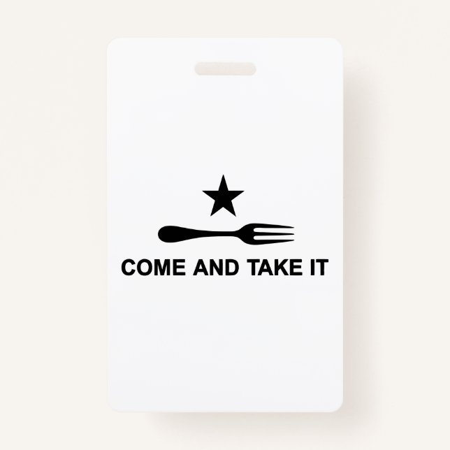 Tarjeta De Identificación Ven y tómalo (Reverso)