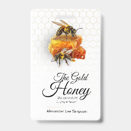 Tarjeta De Identificación Vendedor de miel - apicultor