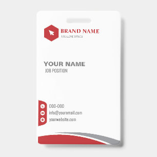 Tarjeta de identificación vertical para los negoc