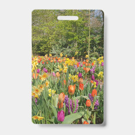 Tarjeta De Identificación Vibrante jardín de tulipanes de Holanda