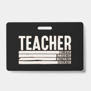 Tarjeta De Identificación Vida de maestro de vuelta al cole