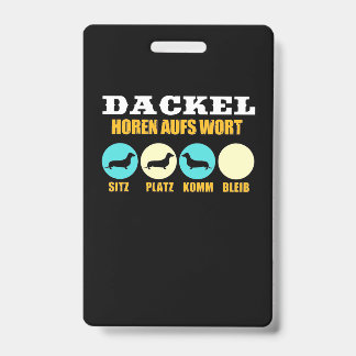 Tarjeta De Identificación Vida Divertida Con Perro Salchicha