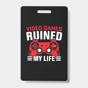 Tarjeta De Identificación Videojuegos arruinaron mi vida, la vida de los jug