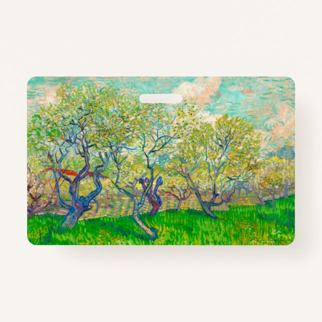 Tarjeta De Identificación Vincent van Gogh Orchard en Blossom (Anverso)