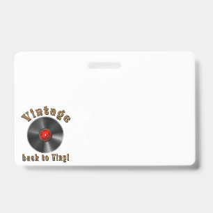 Tarjeta De Identificación Vintage - De vuelta a Vinyl, el registro vuelve