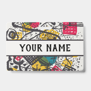 Tarjeta De Identificación Vintage Kandinsky Pequeños Mundos V Bauhaus Abstra