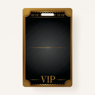 Tarjeta De Identificación VIP ALL ACCESS Gold Pass BLANK Personalizar