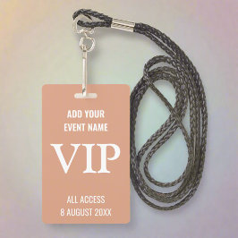 Tarjeta De Identificación VIP Persona Muy Importante Pasado de Pasado de Pas