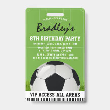 VIP Sports Pass Niños Fútbol Fiesta de cumpleaños