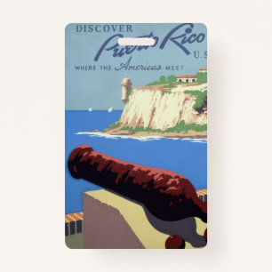 Tarjeta De Identificación Visita la Fortaleza El Morro, Puerto Rico, Viejo S