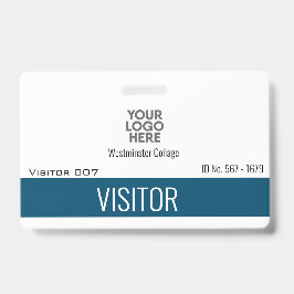 Tarjeta De Identificación Visitantes personalizados Invitados Logo Nombre de