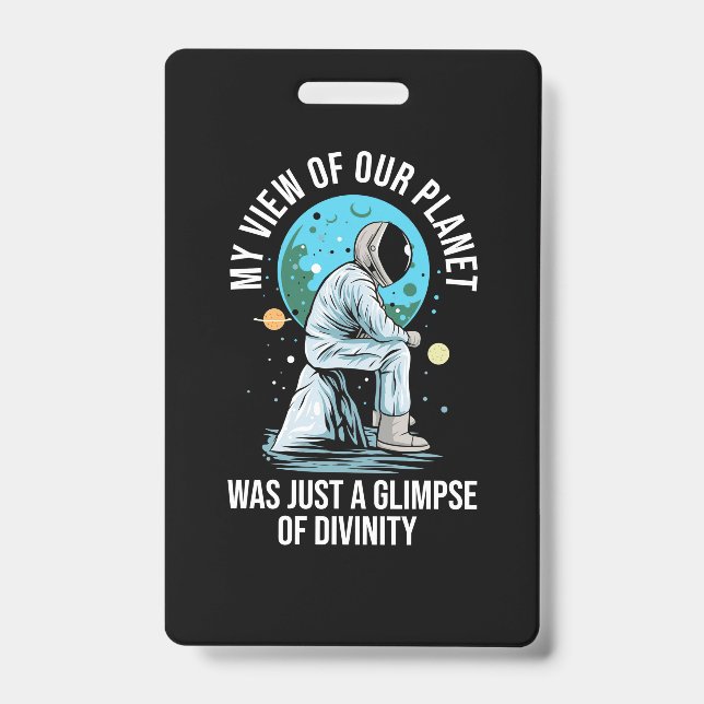 Tarjeta De Identificación Vista Astronauta De Nuestro Planeta (Parte frontal)