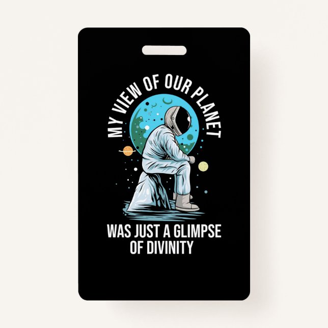 Tarjeta De Identificación Vista Astronauta De Nuestro Planeta (Anverso)