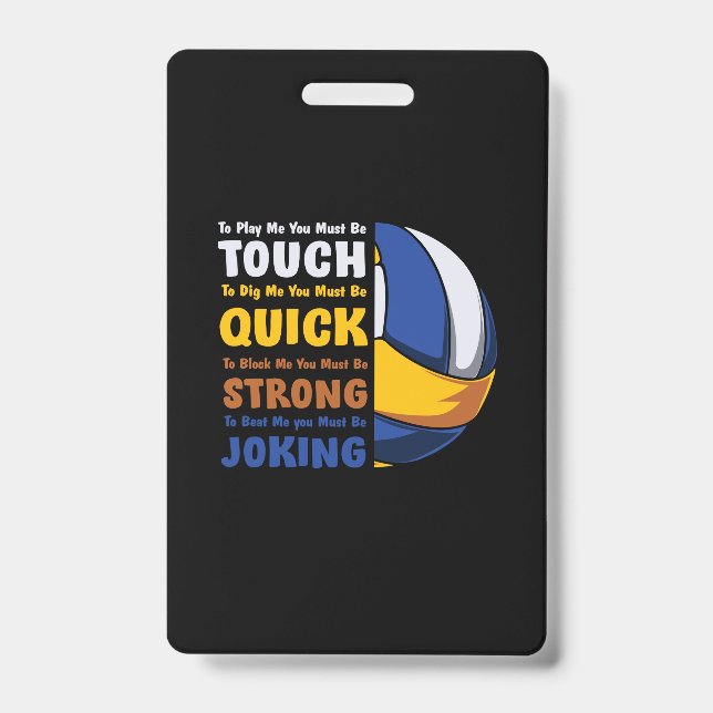 Tarjeta De Identificación Voleibol | Debes Ser Fuerte (Front)