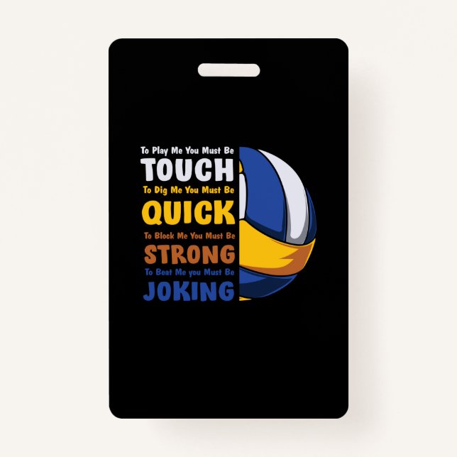 Tarjeta De Identificación Voleibol | Debes Ser Fuerte (Anverso)