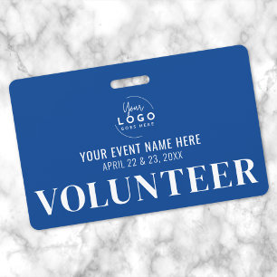 Tarjeta De Identificación Voluntario Azul