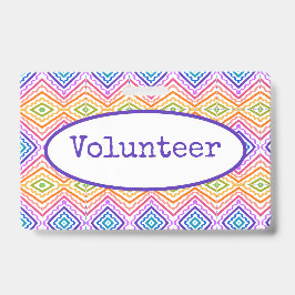 Tarjeta De Identificación Voluntario colorido