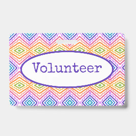 Tarjeta De Identificación Voluntario colorido