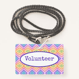 Tarjeta De Identificación Voluntario colorido