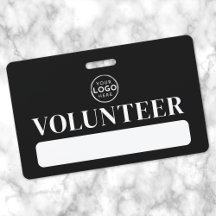 Voluntario con logotipo negro