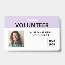 Tarjeta De Identificación Voluntario ID de Foto Simple