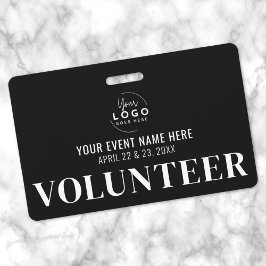 Tarjeta De Identificación Voluntario Negro