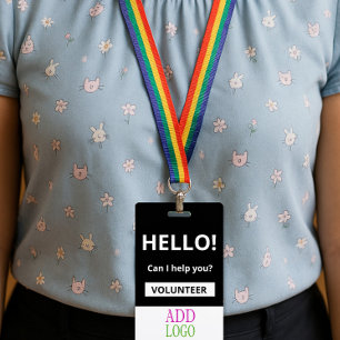 Tarjeta De Identificación Voluntario personalizado - Pase de foto- ID de no