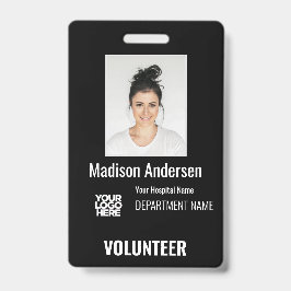 Tarjeta De Identificación Volunteer Photo ID Badges with Clip or Lanyard