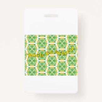 Tarjeta De Identificación Volver a la escuela