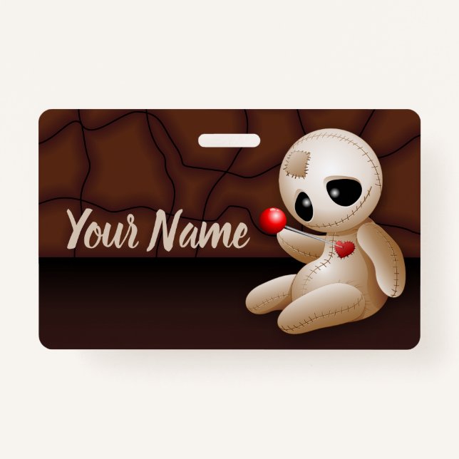 Tarjeta De Identificación Voodoo Doll Personalizado enamorado (Anverso)