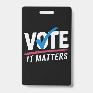 Tarjeta De Identificación Vota Elección 2024 Votante Demócrata Política 