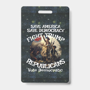 Tarjeta De Identificación Vota político patriótico Trump Partido Republicano