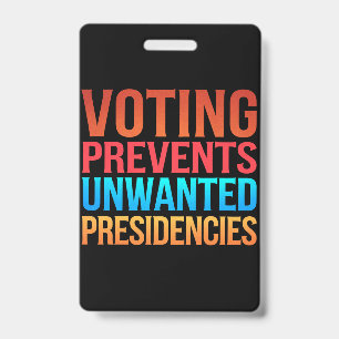 Tarjeta De Identificación Votación Previene Elecciones Presidenciales No Des