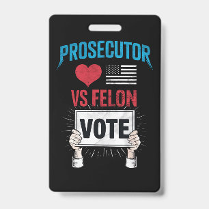 Tarjeta De Identificación Voto de Fiscal vs Felón