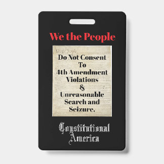 Tarjeta De Identificación We the People 4th Amendment